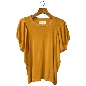 The GREAT The Puff Sleeve Relaxed Tee Size 1 Small